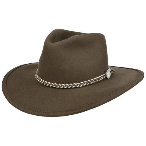Stetson Rawhide 3X Buffalo Westernhut Made in USA Herren Winter Cowboyhut Outdoor Faltbar Atmungsaktiv braun 59 cm von Stetson