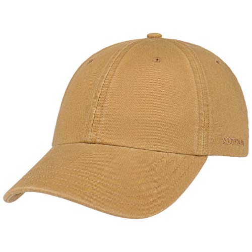 Stetson Rector Basecap - Cap für Damen/Herren - Sonnenschutz-Cap aus Baumwolle (UV-Schutz 40+) - Baumwollcap größenverstellbar (55-60 cm) - Baseballcap Sommer/Winter beige One Size von Stetson