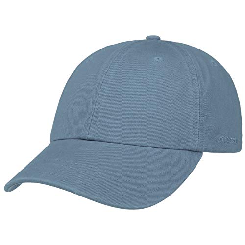 Stetson Rector Basecap - Cap für Damen/Herren - Sonnenschutz-Cap aus Baumwolle (UV-Schutz 40+) - Baumwollcap größenverstellbar (55-60 cm) - Baseballcap Sommer/Winter blau One Size von Stetson