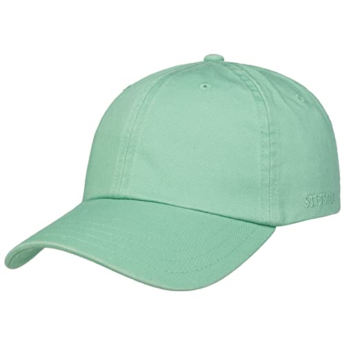 Stetson Rector Basecap Damen Herren Baumwollcap Sonnenschutz UV-Schutz 40+ Größenverstellbar Baseballcap Sommer Winter Mint One Size von Stetson