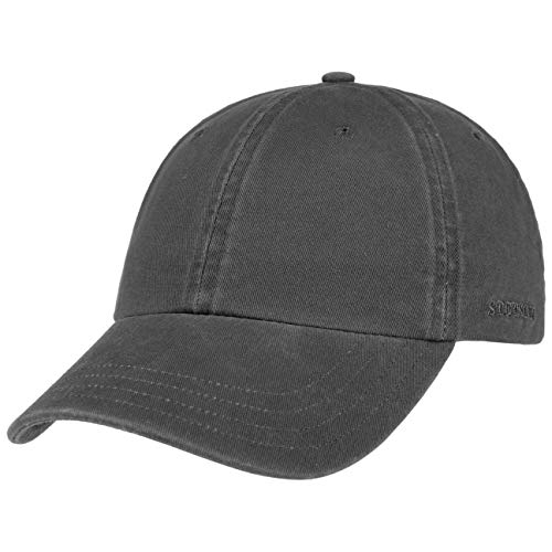 Stetson Rector Basecap - Cap für Damen/Herren - Sonnenschutz-Cap aus Baumwolle (UV-Schutz 40+) - Baumwollcap größenverstellbar (55-60 cm) - Baseballcap Sommer/Winter anthrazit One Size von Stetson