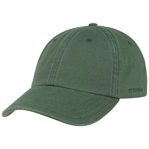 Stetson Rector Basecap - Cap für Damen/Herren - Sonnenschutz-Cap aus Baumwolle (UV-Schutz 40+) - Baumwollcap größenverstellbar (55-60 cm) - Baseballcap Sommer/Winter dunkelgrün One Size von Stetson