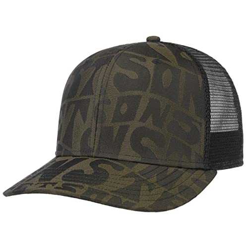 Stetson Ref Trucker Cap Basecap Baseballcap Curved Brim Meshcap Truckercap Herren - Snapback, mit Schirm Frühling-Sommer Herbst-Winter - One Size Oliv von Stetson