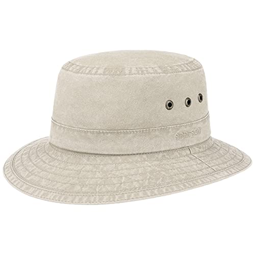 Stetson Reston Delave Organic Cotton Topfhut Fischerhut aus Baumwolle - beige M/56-57 von Stetson