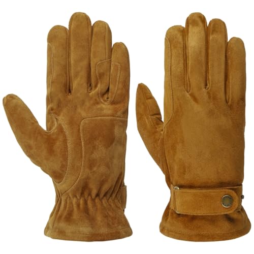 Stetson Revetal Lederhandschuhe Handschuhe Fingerhandschuhe Herren - mit Futter Herbst-Winter - 8 HS braun von Stetson
