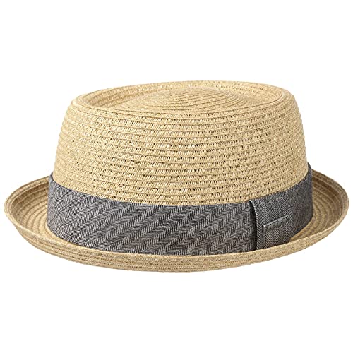 Stetson Robstown Toyo Pork Pie Sonnenhut Sommerhut Strohhut für Damen Herren Sommer (XL (60-61 cm) - Natur) von Stetson