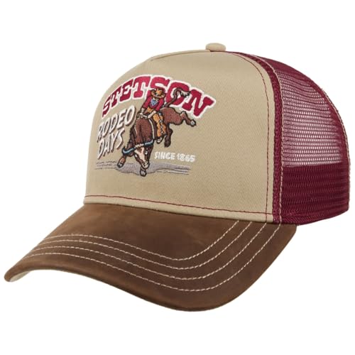 Stetson Rodeo Days Trucker Cap Herren Sommer Winter beige-rot One Size von Stetson