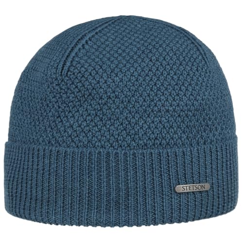 Stetson Rodrick Beanie Merinowolle Made in Italy Unisex Winter Petrol One Size von Stetson