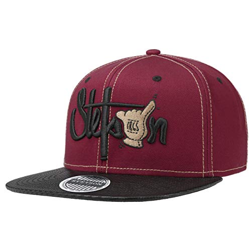 Stetson Shaka Cotton Cap Herren One Size (ca. 55-60 cm) - Aus Baumwolle - Gefüttert mit Baumwolle - Mit Snapback-Verschluss - Kopfhöhe ca. 10 cm - Baseballcap Frühjahr/Sommer Bordeaux One Size von Stetson