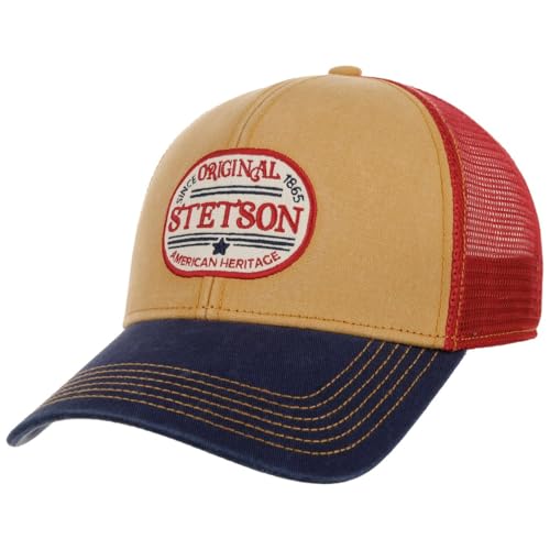 Stetson Since 1865 Trucker Cap Snapback Herren Sommer Winter blau-rot One Size von Stetson