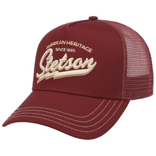 Stetson Since 1865 Trucker Cap Snapback Baumwolle Bordeaux One Size (55-59 cm) von Stetson