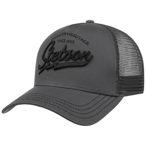 Stetson Since 1865 Trucker Cap Meshcap Herren Sommer Winter Baumwolle verstellbar grau One Size Big von Stetson