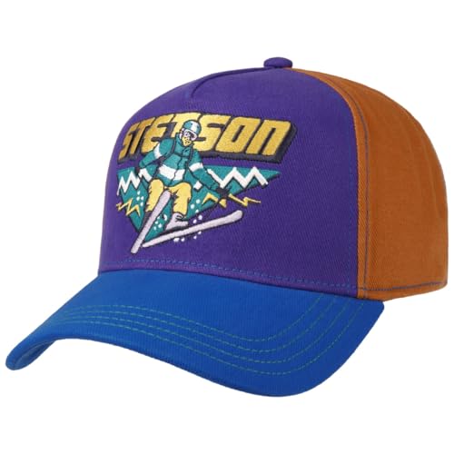 Stetson Ski Trucker Cap - Colour Block - Snapback Herren - Herbst/Winter blau-orange One Size von Stetson