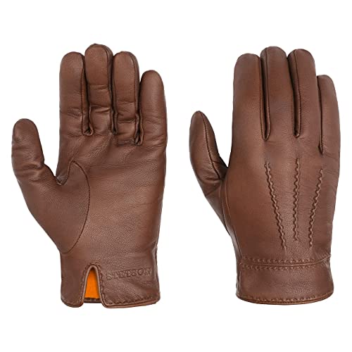 Stetson Soft Nappa Lederhandschuhe Handschuhe Fingerhandschuhe Herrenhandschuhe (9 HS - braun) von Stetson