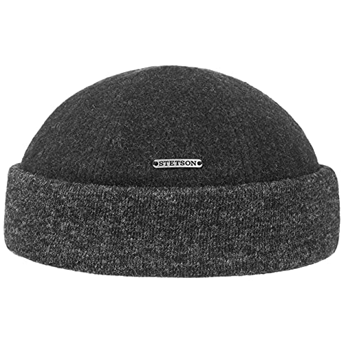 Stetson Sparr Melange Dockermütze - Wintermütze Herren - Dockercap mit Fleecefutter - Wollmütze mit Kaschmir - Mütze Herbst/Winter - Herrenmütze anthrazit S (54-55 cm) von Stetson