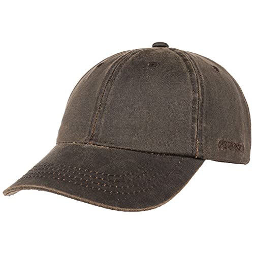 Stetson Statesboro Old Cotton Cap Herren - Baseballcap mit UV-Schutz 40+ - Mütze mit Baumwolle in Vintage Lederoptik - Basecap Frühjahr/Sommer braun S/M (54-57 cm) von Stetson