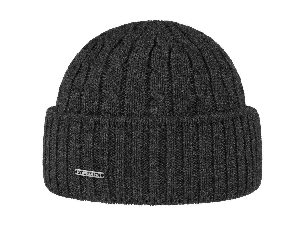 Stetson Strickmütze (1-St) Umschlagmütze mit Umschlag, Made in Germany von Stetson