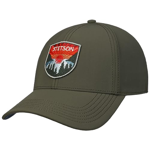 Stetson Sunset Cap Baseball Stoffcap Einfarbig Patch Verstellbar Damen Herren Ganzjährig Oliv One Size von Stetson