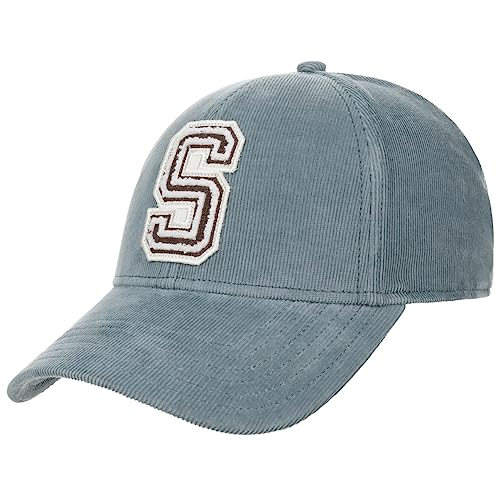 Stetson Sustainable Corduroy Cap Basecap Baseballcap Cordcap Damen/Herren - Metallschnalle, mit Schirm Frühling-Sommer Herbst-Winter - One Size blau von Stetson