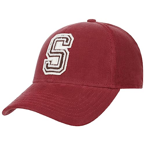 Stetson Sustainable Corduroy Cap - Klassische Baseballcap - Einfarbig mit Metallschnalle und Markenstickerei - Basecap für Damen und Herren rot One Size von Stetson