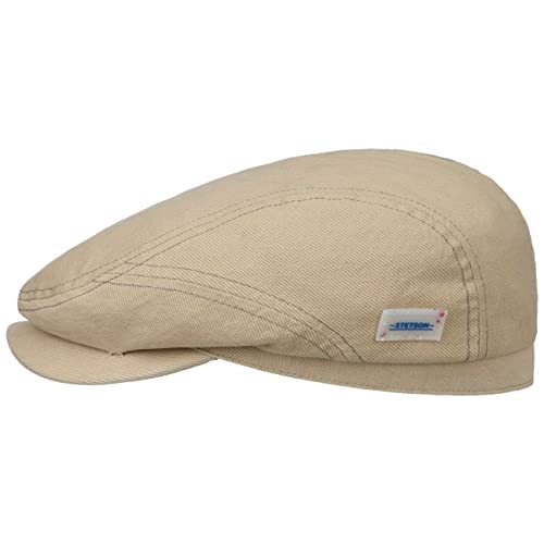 Stetson Sustainable Cotton Driver Flatcap Herren - Mütze aus 100% Baumwolle - Made in The EU - Frühjahr/Sommer beige XXL (62-63 cm) von Stetson