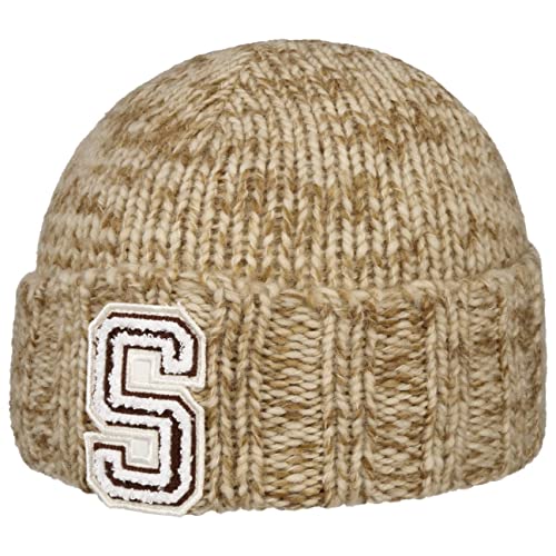 Stetson Sustainable Wool Umschlagmütze - Wintermütze - Melierte Beanie aus 100% Wolle - Made in Italy - Unisex - Herbst/Winter beige One Size von Stetson