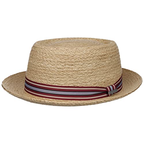 Stetson Terlaco Pork Pie Raffiahut Porkpie Pork-Pie-Hut Strandhut Sommerhut Sonnenhut Strohhut Herren/Damen - Frühling-Sommer - S (54-55 cm) Natur von Stetson