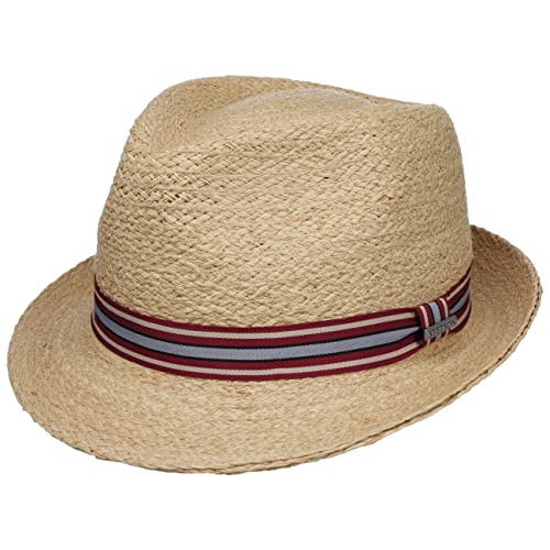 Stetson Terlaco Trilby Raffiahut - Naturfarbener Hut aus 100% Stroh - Klassischer Strohtrilby mit UV-Schutz 40 - Für Damen und Herren - Frühjahr/Sommer Natur M (56-57 cm) von Stetson