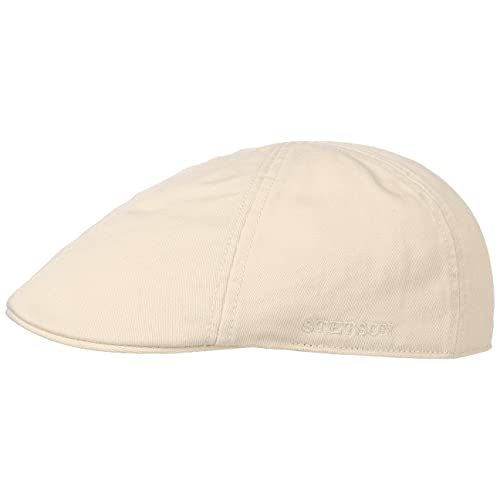 Stetson Texas Cotton Flatcap mit UV Schutz 40+ - Schirmmütze aus Baumwolle - Unifarbene Mütze Frühjahr/Sommer Hellbeige L (58-59 cm) von Stetson