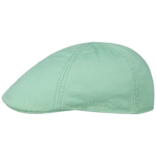 Stetson Texas Cotton Flatcap mit UV Schutz 40+ - Schirmmütze aus Baumwolle - Unifarbene Mütze Frühjahr/Sommer Mint XL (60-61 cm) von Stetson