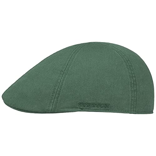 Stetson Texas Cotton Flatcap mit UV Schutz 40+ - Schirmmütze aus Baumwolle - Unifarbene Mütze Frühjahr/Sommer grün XL (60-61 cm) von Stetson