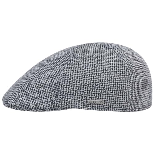 Stetson Texas Cotton Jersey Flatcap Schirmmütze Schiebermütze Baumwollcap Herren - Made in The EU mit Schirm Frühling-Sommer - L (58-59 cm) dunkelblau von Stetson