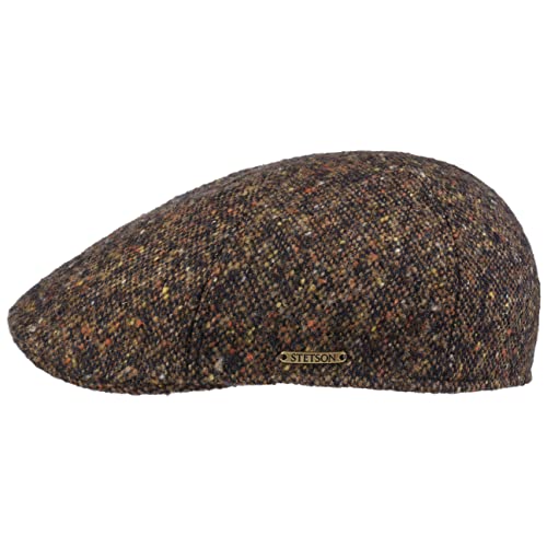 Stetson Texas Donegal Wool Flatcap Schirmmütze Schiebermütze Wollcap Herren - Made in The EU mit Schirm, Futter Herbst-Winter - L (58-59 cm) rost von Stetson