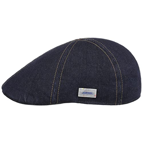 Stetson Texas Sustainable Denim Flatcap - Denim-Mütze - Nachhaltige Schiebermütze mit Kontrastnähten - Made in The EU - Herren - Frühjahr/Sommer Denim M (56-57 cm) von Stetson