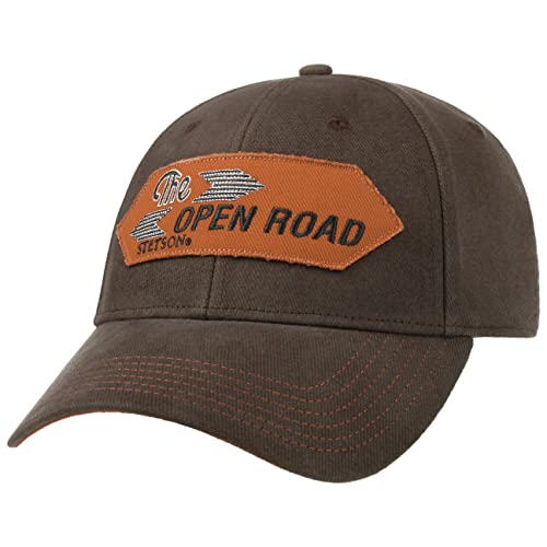 Stetson The Open Road Cap Damen Herren Wollcap Baseballcap Baumwolle Größenverstellbar Sommer Winter braun One Size von Stetson