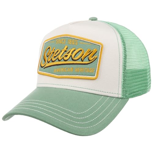 Stetson Trucker Cap Since 1865 Baseballcap Mesh Snapback Grün Unisex Sommer von Stetson
