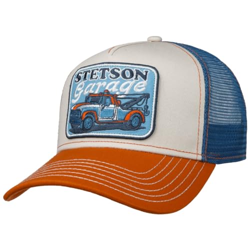 Stetson Towing Service Trucker Cap - Baseballcap mit Mesh-Rückseite - Atmungsaktive Baumwollkappe für Herren - Ganzjährig tragbar blau One Size von Stetson