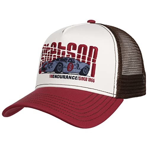 Stetson Endurance Trucker Cap Basecap Baseballcap Truckercap Meshcap Damen/Herren - Snapback, mit Schirm, Schirm Frühling-Sommer Herbst-Winter - One Size rot von Stetson