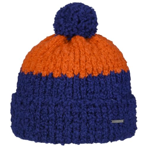 Stetson Twotone Wool Bommelmütze Winter Herren Damen Made in Italy blau-orange One Size von Stetson