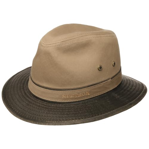 Stetson UV-Schutz 40 Traveller Herren - Sonnenhut Packable/knautschbar - Sommerhut Used Look - mit Markenstickerei - Stoffhut - Travellerhut Frühjahr/Sommer Dunkelbeige L (58-59 cm) Stetson UV-Schutz 40 Traveller Herren - Sonnenhut Packable/knautschbar - Sommerhut Used Look - mit Markenstickerei - Stoffhut - Travellerhut Frühjahr/Sommer Dunkelbeige L (58-59 cm) von Stetson