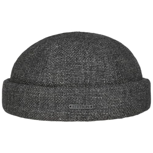 Stetson Vangordon Dockermütze Leinen-Mix Made in EU Herren Sommer anthrazit-meliert S (54-55 cm) von Stetson