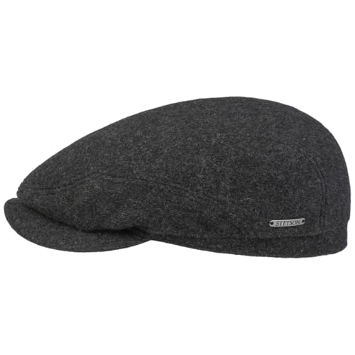 Stetson Vedrick Flatcap Herren Schirmmütze Made in EU Winter anthrazit 58 cm von Stetson
