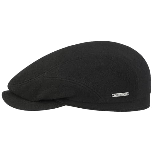 Stetson Vedrick Flatcap Wintermütze Made in EU Herren Schirmmütze schwarz 60 cm von Stetson