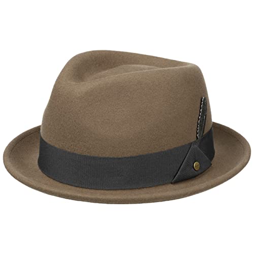 Stetson Vencaster Player Wollhut - Einfarbiger Hut aus 100% Wollfilz - Wasserabweisender Filzhut - Herbst/Winter - Unisex braun XXL (62-63 cm) von Stetson