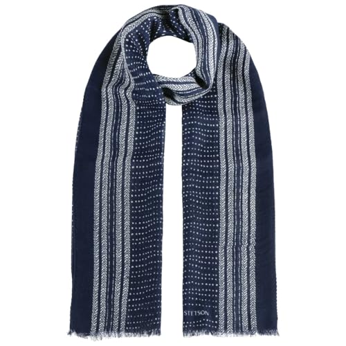 Stetson Verio Wollschal Streifendetail Damen und Herren Frühling dunkelblau One Size von Stetson