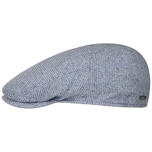 Stetson Viando Silk Driver Flatcap Mütze Seide Baumwolle Klassischer Stil Herren Frühjahr Sommer Made in Germany blau 57 cm von Stetson