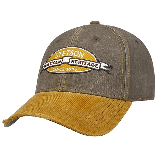Stetson Vintage Distressed Cap - Baseballmütze (53-59 cm) - Casual Style - Basecap mit UV-Schutz und Strapback - Unisex - Frühling bis Winter braun One Size von Stetson