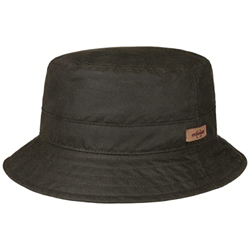 Stetson Waxed Organic Cotton Fischerhut - Einfarbiger Hut aus Baumwolle - Lässiger Stil - Unisex - Regenhut mit UV-Schutz 40 - Made in The EU - Ganzjährig Dunkelbraun L (58-59 cm) von Stetson