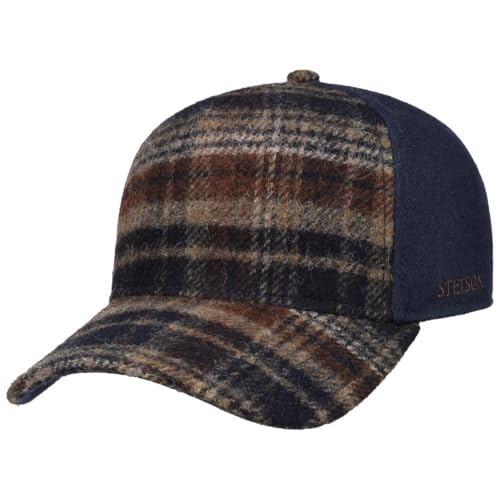Stetson Wool Trucker Cap Herren Karomuster Baseballcap dunkelblau One Size von Stetson