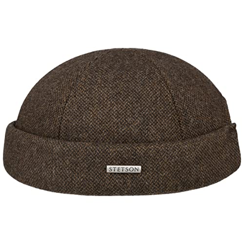 Stetson Wool Mix Dockermütze Wollmütze Dockercap Herren - Docker, mit Futter, Futter Herbst-Winter - S (54-55 cm) braun von Stetson